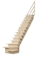 Mlynrske schody TURN Prav d.300 x .80cm borovica